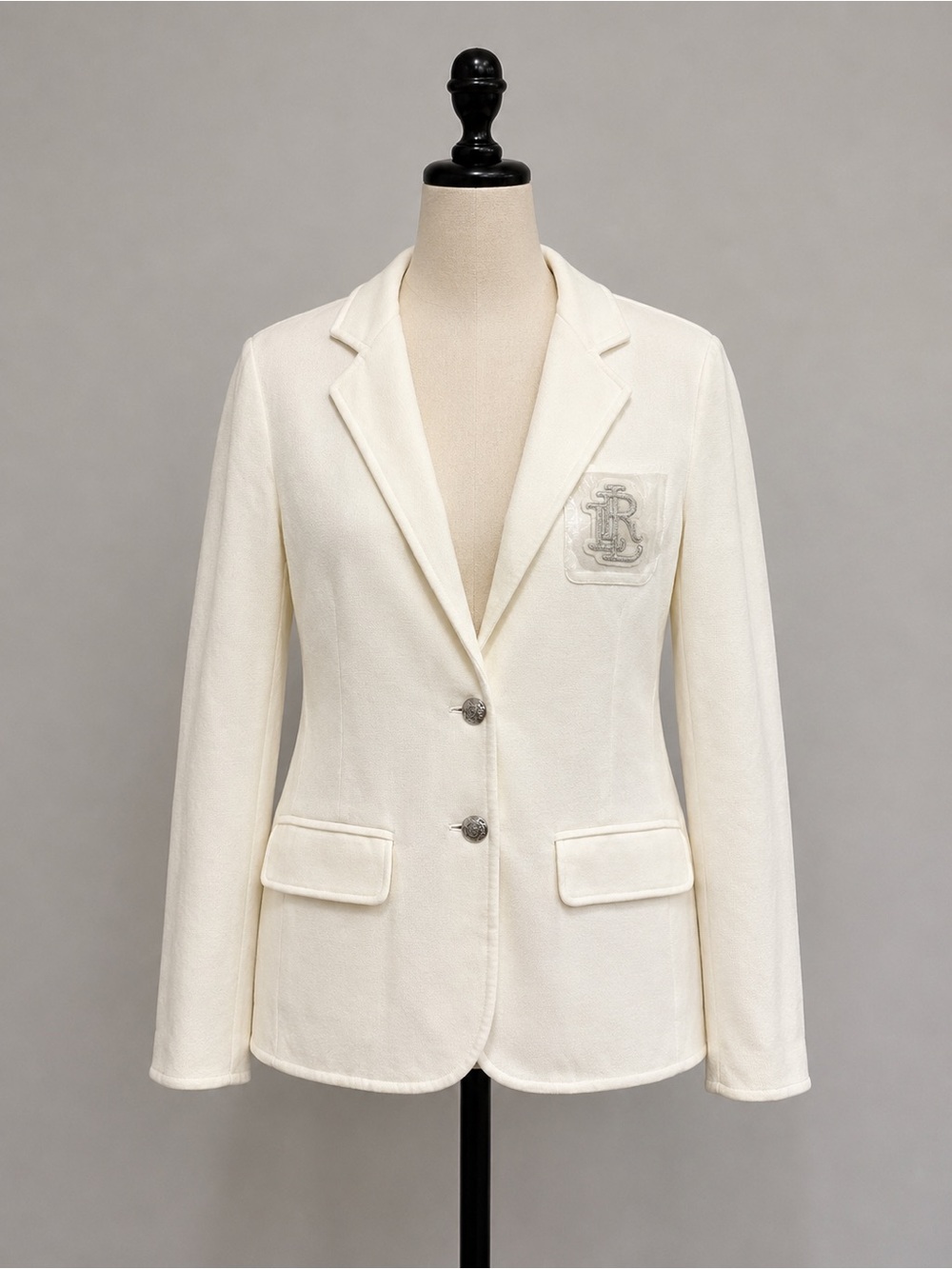 Ralph Lauren Cream Tailored Two-Button Blazer